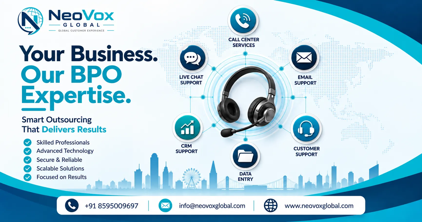 BPO customer service team assisting business customers